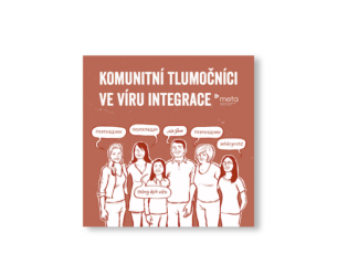 Komunitni tlumocnici ve viru integrace mockup na web