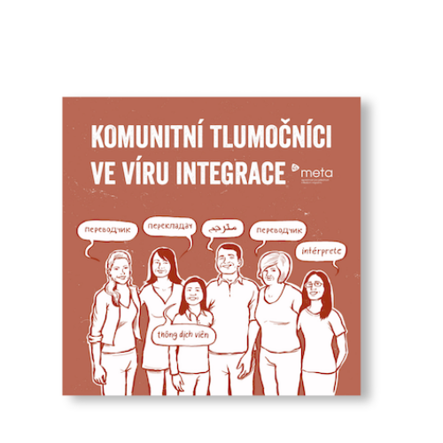 Komunitni tlumocnici ve viru integrace mockup na web